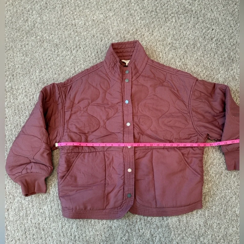 Quilted Burgundy Jacket by Elan size Large - Picture 2 of 8